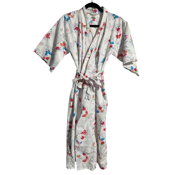 Vintage Other - Ichi-Ban Japanese Cotton Kimono Robe – Butterfly Floral Print – Size LL (US L)